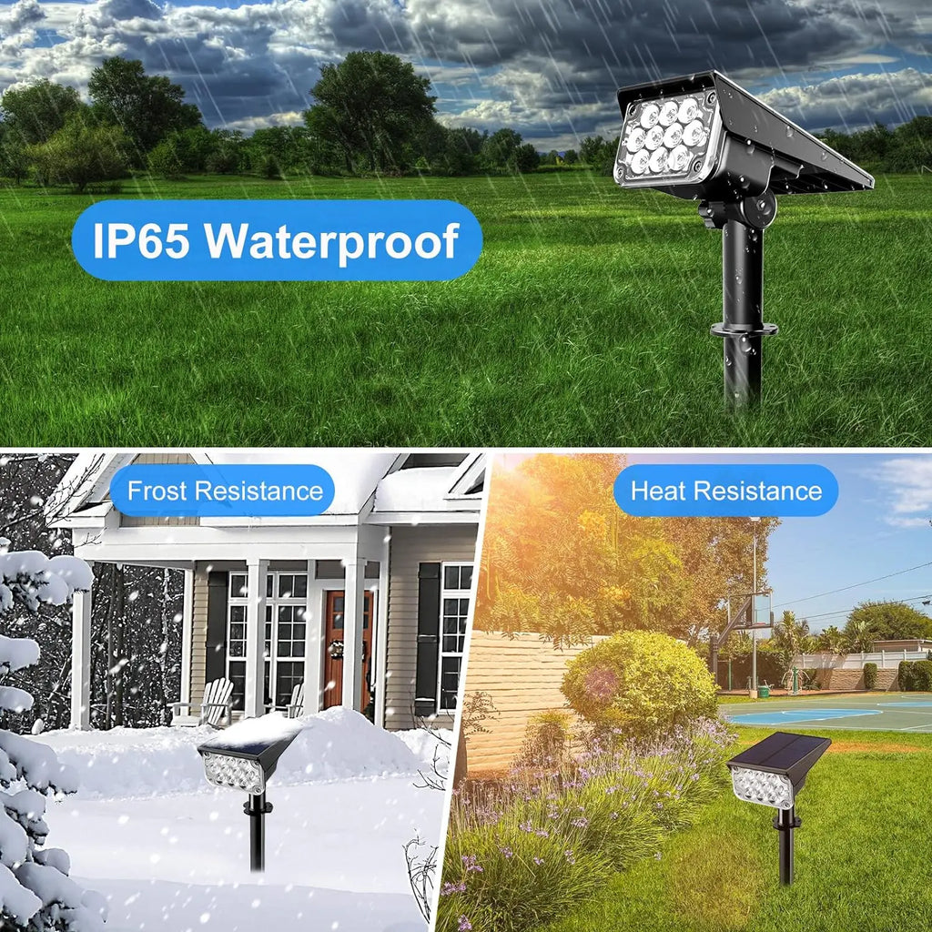 4pcs Solar Spotlight Outdoor Garden Wall Lamp for Tree Street Decor IP65 Waterproof LED Green Landscape Countyard Solar Light