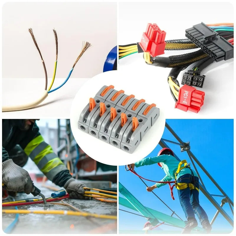Quick Wire Connectors Multi-circuit Splicing Butt Fast Electrical Connector Universal Push-in Lever Nuts Cable Terminal Block
