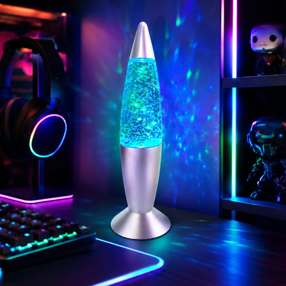 LED Rocket Lamp USB Color Changing Night Light RGB Mood Desk Lamp Decorative Table Light Switch 120cm Cable Bedroom Gaming Decor