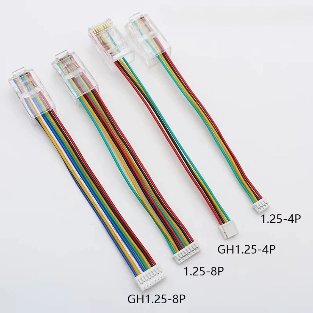 10pcs GH1.25/1.25 4Pin 8Pin to Crystal Head RJ45 Camera Network Ethernet LAN Port Connector Gigabit Switching Module Cable
