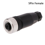 New 1PCS 3/4/5 Pin  M12 Sensor Connector Waterproof Plug Aviation Plug M12 Connector Male And Female Plug Pin Hole 4 5 8 12 Core