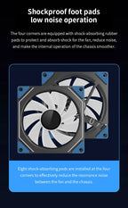 TEUCER Prism4 Forward/Reverse Fans 120MM 5V 3PIN ARGB 12V 4PIN PWM  2000RPM Hydraulic Bearing Design Stable&Quiet For Gamer