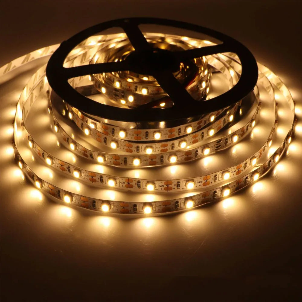 DC 5V LED Strip Light SMD 3528 2835 60Led Flexible LED Ribbon Tape TV Backlight Adhesive Tape Waterproof Rope Light Cabinet Lamp
