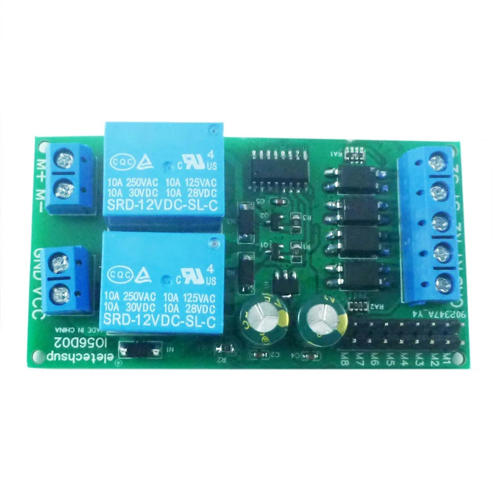 IO53A02 5-24V IO56D02 DC12V 24V Cycle Delay Relay Adjustable Time Control Switch Motor Forward Reverse Controller Time Relay