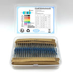 300/600pcs 1/4w Metal Film Resistor 30 Values Resistance Kit 10R-1M 0.25W 1% Resistor