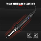 JCD Digital Soldering Iron Set Kit 80W with ON/OFF Switch Adjustable Temperature LCD Welding Tools Ceramic Heater Soldering Tips