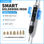 FNIRSI HS-02A Electric Soldering Iron Set with Heat Insert Nut Kit M2-M8, C245 Compatible Tips for 3D Printer and DIY Repair Job