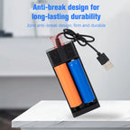 2-Slot Smart 18650 Battery Charger - USB-C Powered Lithium Ion Charger with LED Indicators, Universal Compatibility