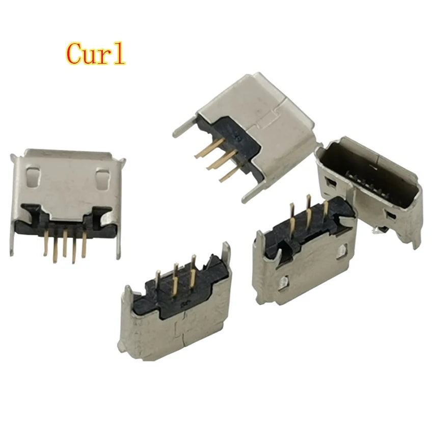 20pcs Vertical MICRO mini USB 5pin female seat 180 degrees jack 5P Direct plug-in USB connector charging port sock power plug