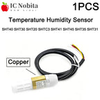1PCS SHT40 SHT30 SHT20 SHTC3 SHT41 SHT45 SHT35 SHT31 Temperature Humidity Sensor PE Coppper I2C Probe with IIC Interface