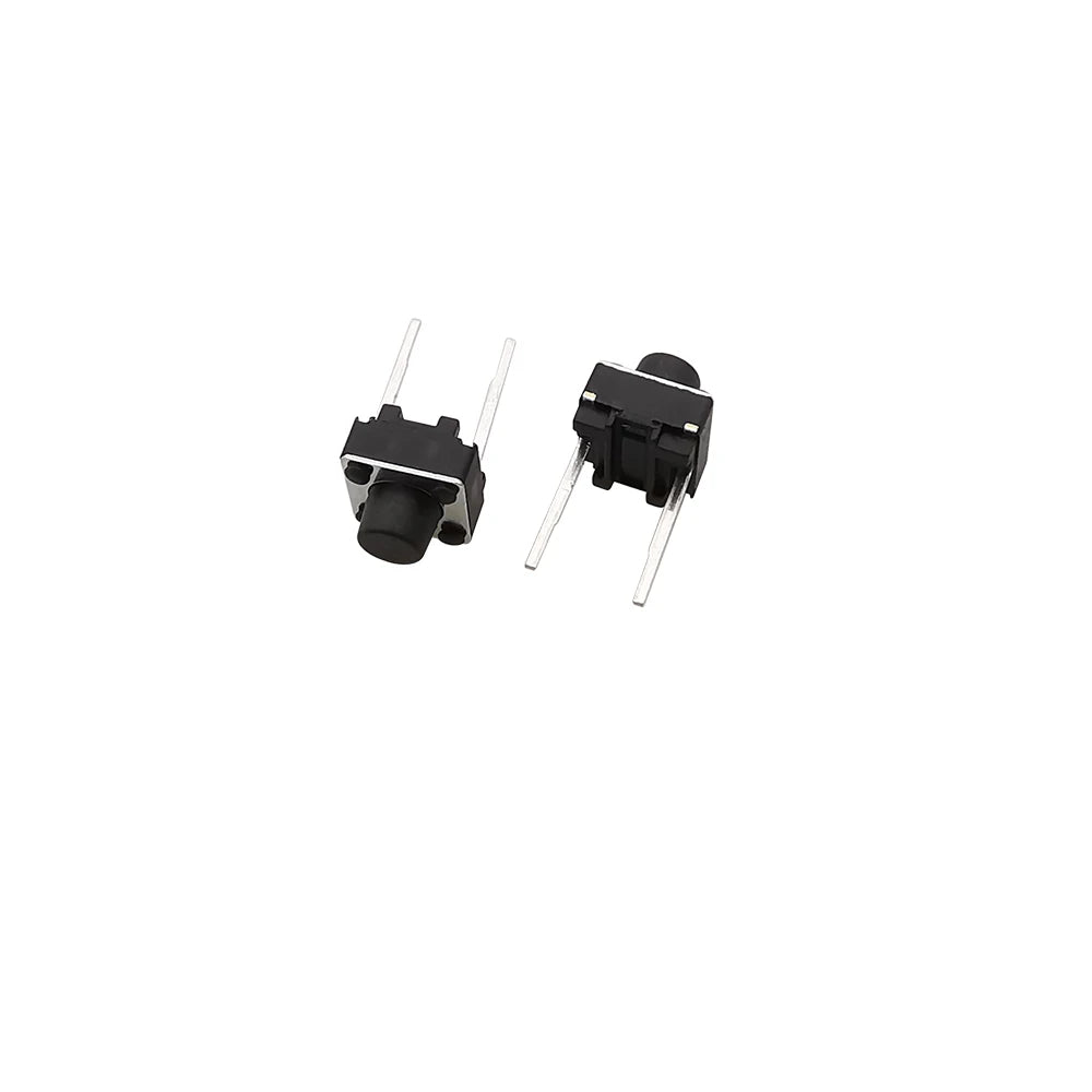 50Pcs 6x6mm Tactile Tact Micro Mini Push Button Switch PCB Panel Momentary Self-reset DIP 2 Pin Tact Switch 6x6x4.3/5/6/7/8/9mm