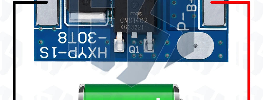 BS Lifepo4 Battery BMS 1S 3.2V 7A Charging Board Short Circuit Protection PCM Self Recovery With Temperature Protection