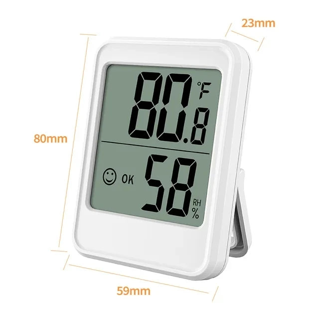 Indoor Digital Temperature Humidity Meter With Stand Magnet Portable House Office Temperature Monitor Thermometer Hygrometer