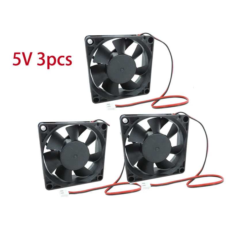 7025 70MM 70*70*25MM DC 5V 12V 24V Cooling Fan Comptuter CPU Cooling Fan Case 2pin