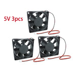 7025 70MM 70*70*25MM DC 5V 12V 24V Cooling Fan Comptuter CPU Cooling Fan Case 2pin