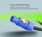 CNLINKO M24 Industrial Power Connector PBT 3 Pin 20A 500V Waterproof Snap-Latch Locking for LED Display Stage Lighting & Theater