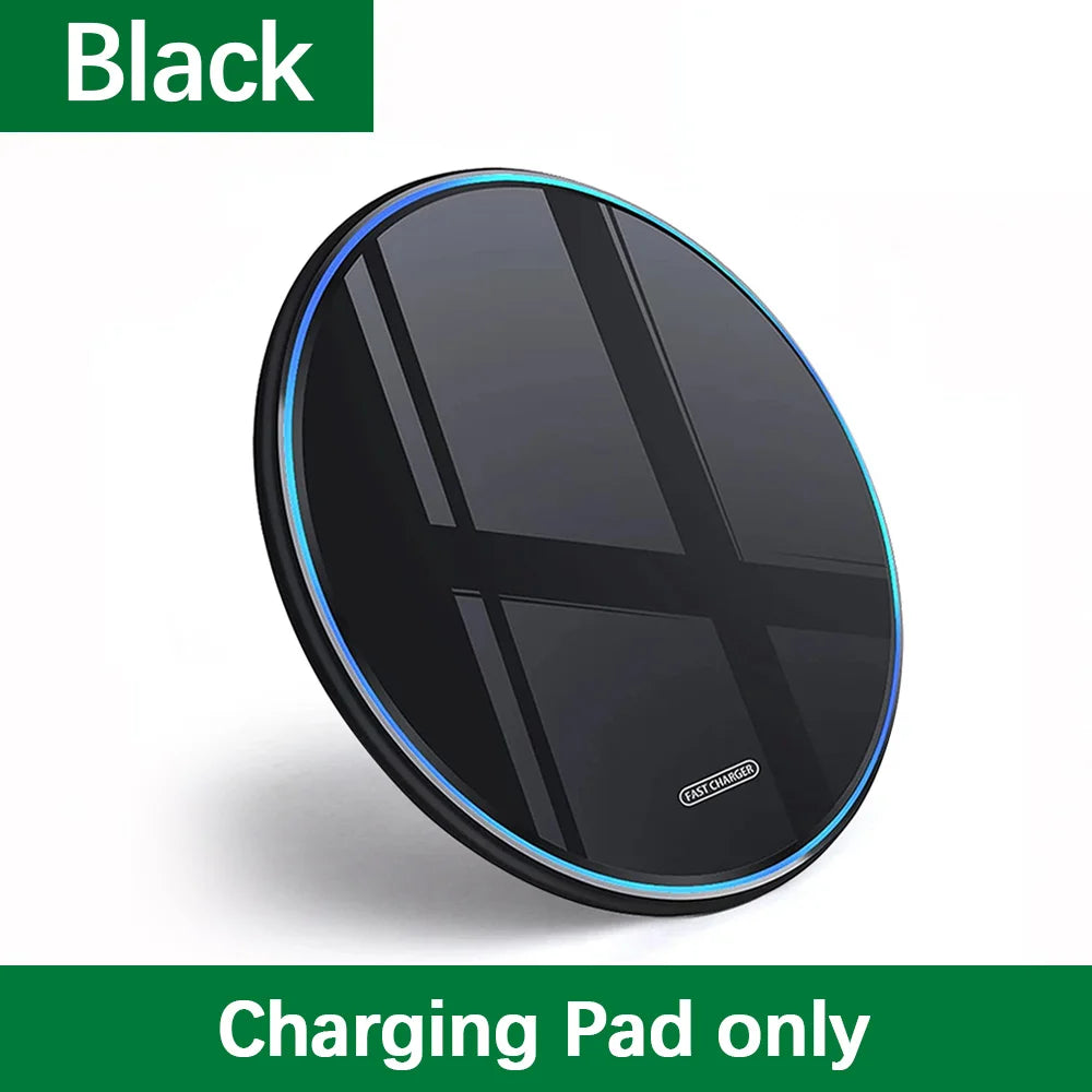 Portable 30W Wireless Charger, Fast Charging Station Compatible with iPhone 16/15/14/13/12 Pro Max, 8 Mini, Samsung and Xiaomi