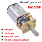 1pcs N20 Metal Gearbox Gear Motor DC3V 6V 12V 5rpm-1000rpm Slow Speed High Torque Electric Motor DIY Robot Car Eleltric Lock