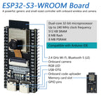 Freenove Development Kit for ESP32-S3 CAM Wireless, Dual-core 32-bit 240 MHz, Touch Screen Stereo Speakers Heart Rate Sensor