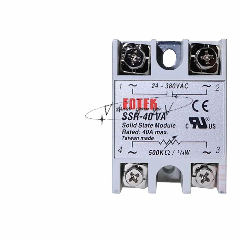 100%New Original For FOTEK single-phase solid-state relay SSR-40AA /10DD/40VA/20DA SSR 10/20/40/50/75 AA/DD/VA/DA HS-50H ES-50K