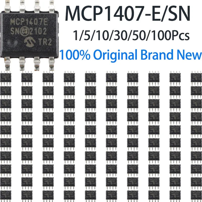 1~100Pcs MCP1407-E/SN SOP8 Surface Mount 6A High Speed Power MOSFET Driver Integrated Circuit Chip For Power Control Board