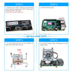 52Pi Raspberry Pi 4 Model B ABS Mini Tower NAS Kit with Ice Tower 0.96 Screen Dispaly Power Adaptor