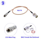 DIN 1.0/2.3 Mini BNC Male to BNC Male/Female Connector RG179 RF Coaxial Cable HD SDI 75ohm For Blackmagic HyperDeck Shuttle