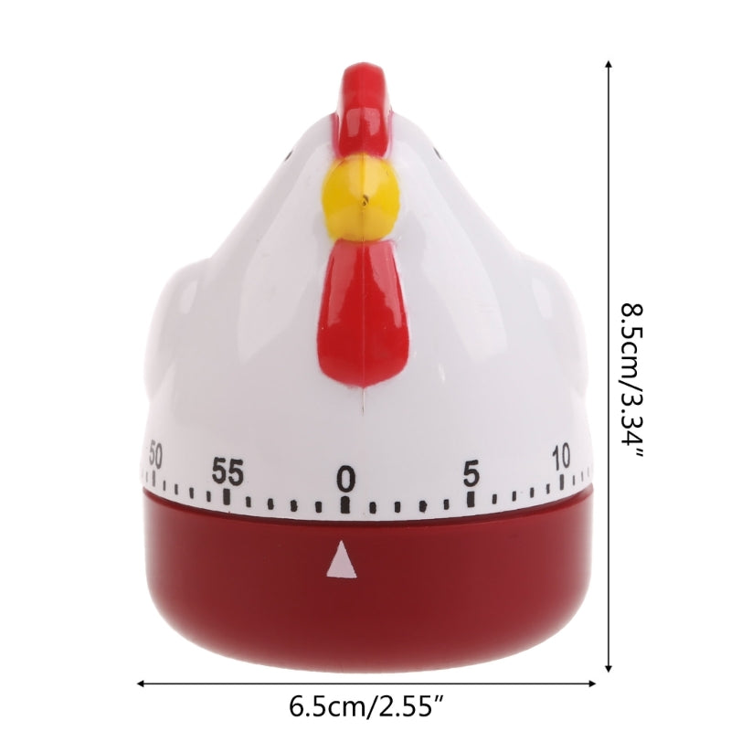 M4YC Cute Hen Shape Kitchen Cooking Timer Mechanical Countdown Clock Alarm Reminder Tool Home Decor