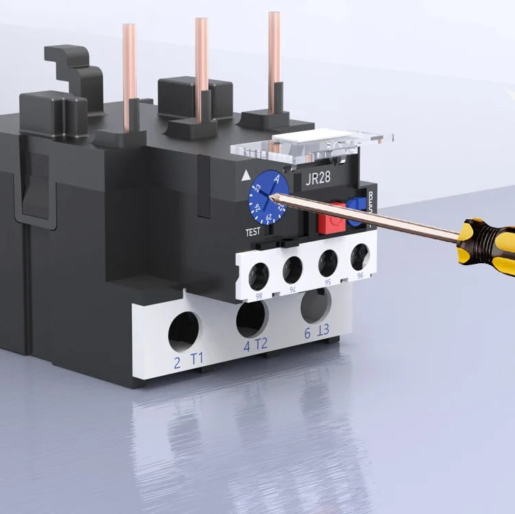 JR28 Series Thermal Overload Relay 25A 36A  Adjustable Current Motor Protection Electrical Overload Protector for AC Contactor