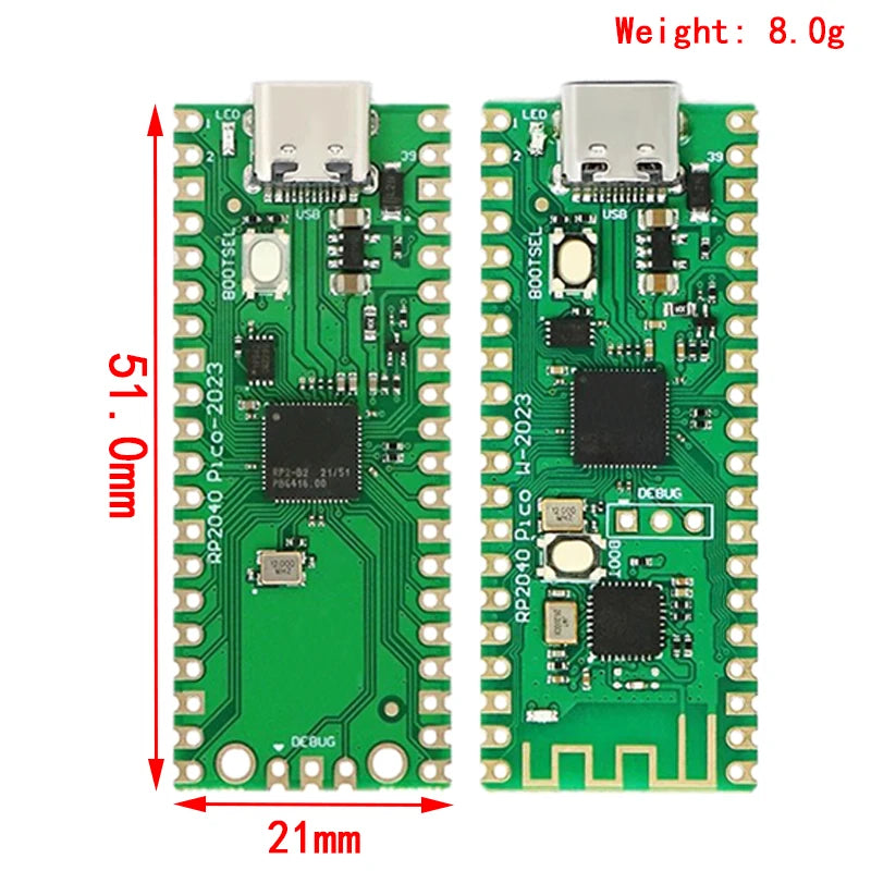 Raspberry Pi Pico Board RP2040 Dual-Core 264KB ARM Low-Power Microcomputers High-Performance Cortex-M0+ Processor