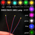 10PCS 0402 0603 SMD Lamp Wire Chip 30cm 3V Led Pre-Soldered Micro Litz Lighting For Model Making Train/Car/Robot Toy Diorama Kit