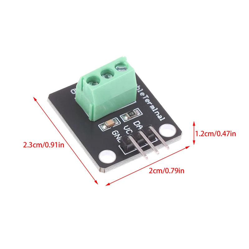 DS18B20 Temperature Sensor Module Waterproof Digital Sensor Cable Stainless Steel Probe Terminal Adapter For Arduino