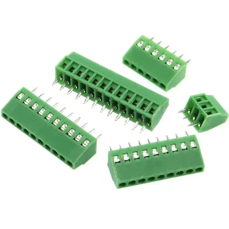 10pcs 2.54MM PCB Universal Screw Terminal Blocks Connector 2/3/4/5/6/7/8/9/10-12 Pin/Poles KF128 Straight Pin Copper