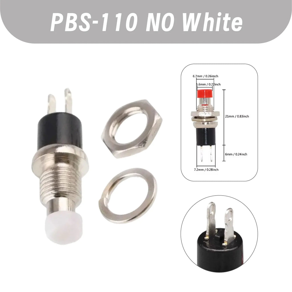 Mini Momentary Push Button Switch PBS-110 NO Press The Reset PBS-111 NC 7mm
