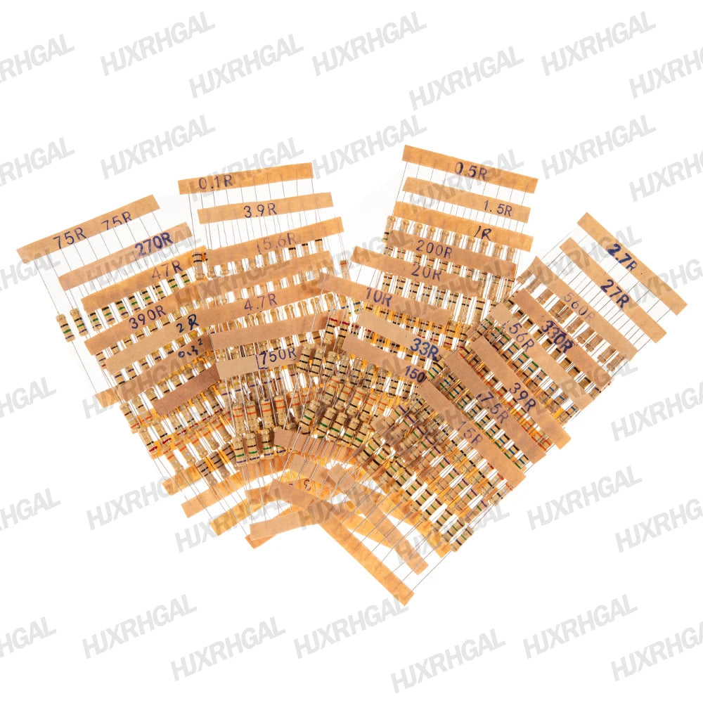 300PCS Resistor Kit 1W 5% 30values X 10PCS Carbon Film Resistance 0.1-750 ohm Set