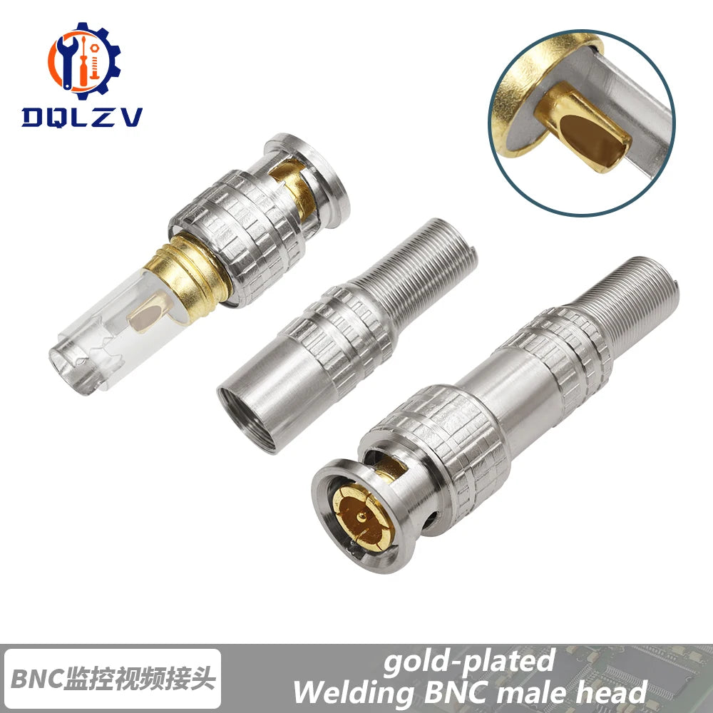 BNC JR-B25 Male Solderless BNC Connector for Security Cctv Camera System Wired Cctv Camera Security System Kit