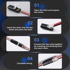 Double Wire Plug-in Connectors with Locking Buckle Car Wire 2 Way Terminal Block Waterproof Quick Connector Cable Clamps