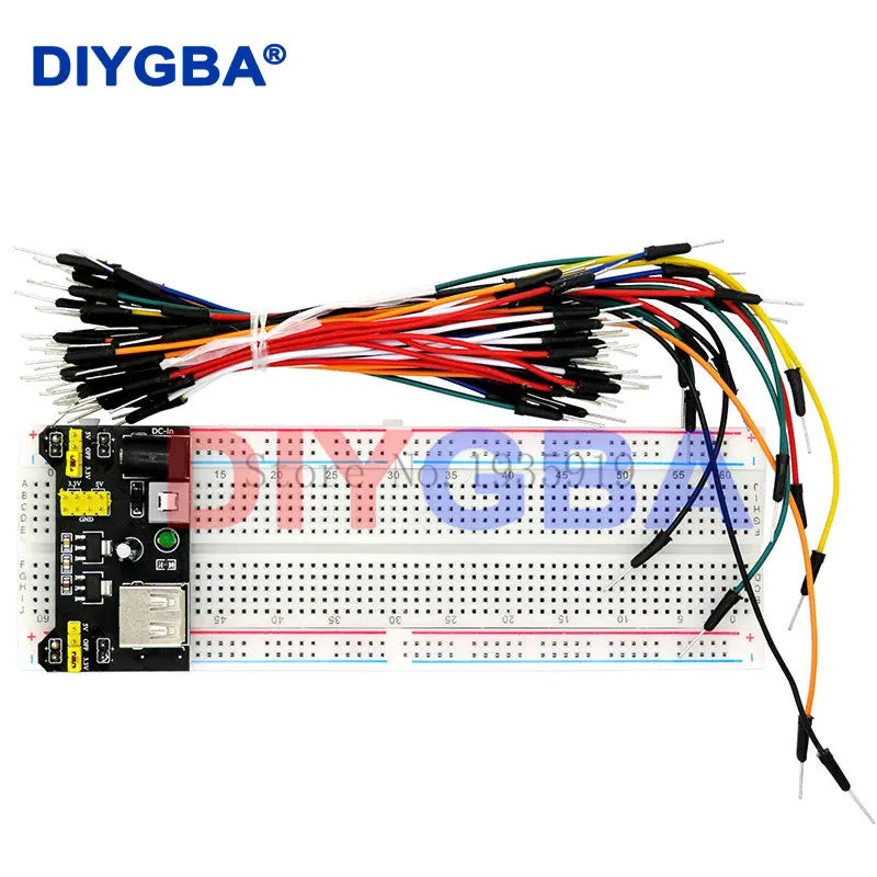 3.3V/5V MB102 Breadboard power module+MB-102 830 points Prototype Bread board for arduino kit +65pcs / 140pcs jumper cable wires