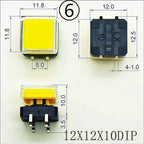 10 Sets Momentary Tactile Button 4PIN SMT/DIP 12X12mm H=9.8/9/16.8mm With Cap Tact Switch Push Button Switch Micro Key Button