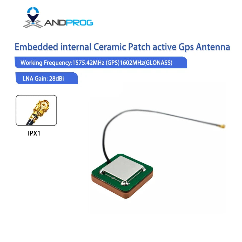 28dBi Ceramic Internal Patch Active GPS GLONASS Dual Antenna