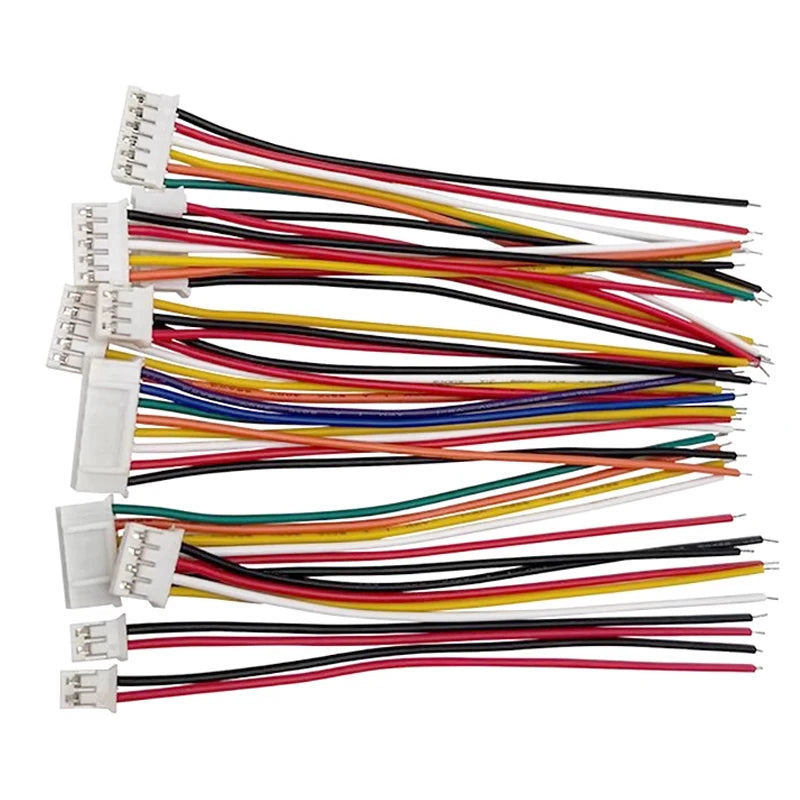 10PCS JST PH2.0 PH 2.0mm Wire Cable Connector 2/3/4/5/6/7/8/9/10/12 Pin 2.0MM Pitch  Plug 10CM/20cm/30CM Wire Length 26AWG
