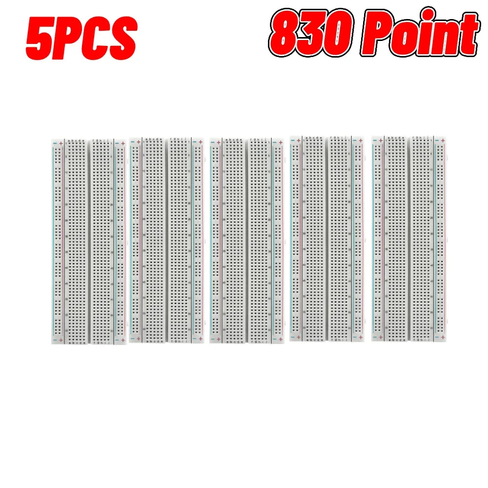 1-20pcs Breadboard 400 830 Point PCB Board MB-102 MB102 Test Develop Nodemcu Raspberri PI 2 lcd High Frequency 40pin Dupont Line