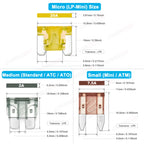 Car Fuse Auto Blade Truck ATC ATO Standard ATM LP Mini Micro 2 3 5 7.5 10 15 20 25 30 35 40 Amp A Automotive Protection