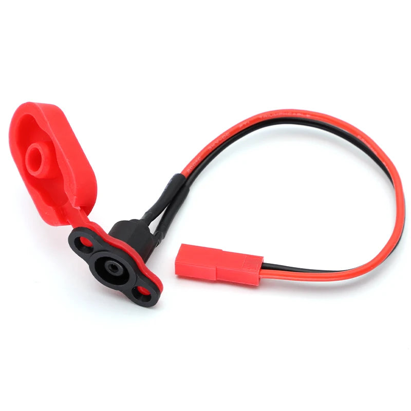 1set Electric Scooter Charging Cable Charging Hole with Waterproof Cover Dust Plug Silicone For Xiaomi M365 Accessories