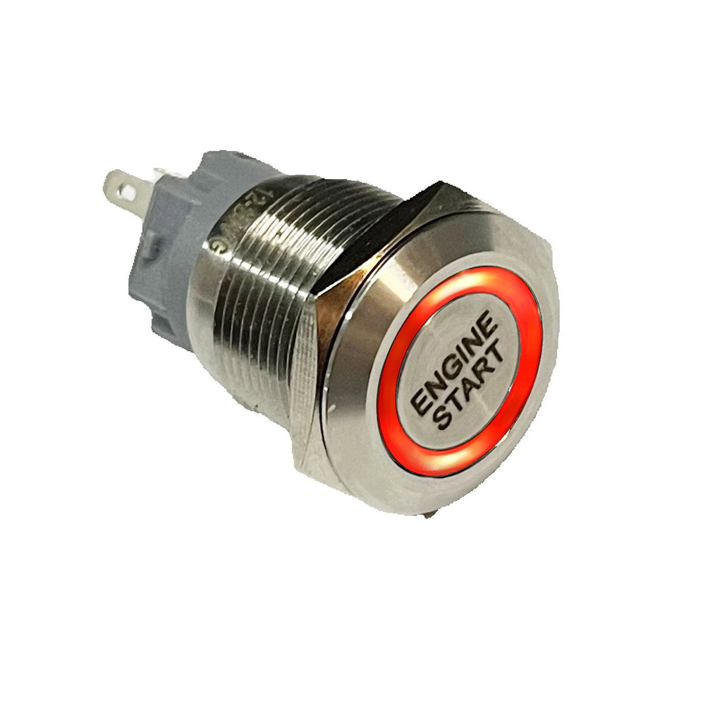 19mm 22mm 25mm 30mm Laser 'ENGINE START STOP' Engine Button ON OFF Ring Illuminated Momentary Push Button Switch+CE+RoHS