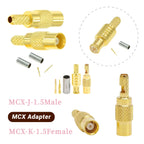 MMCX Adapter Straight Connectors MCX-J-1.5 Male/MCX-K-1.5 Female