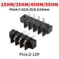 (10 PCS) KF 25HM - 7.62mm / 35HM - 8.25mm / 45HM - 9.5mm / 55HM - 10mm / 65HM - 11mm Grid PCB Terminal Block Connector