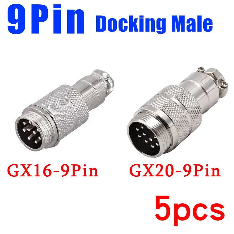 Aviation Plug GX12 GX16 GX20 Butt Soldering Socket 2/3/4/5/6/7/8/9/10Pin Wire Docking Connectors