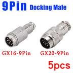 Aviation Plug GX12 GX16 GX20 Butt Soldering Socket 2/3/4/5/6/7/8/9/10Pin Wire Docking Connectors
