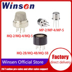 10pcs Winsen MQ-2/MQ-2B/MQ-4/MQ-4B/MQ-5/MQ-5B/MQ-8/MQ-8B/MP-2/MP-4/MP-5 CH4 Sensor for Gas Detection